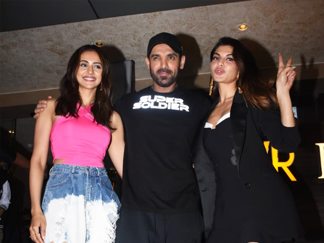 John Abraham, Rakul Preet And Jacqueline Host <i>Attack</i> Screening