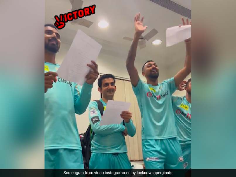Watch: Lucknow Super Giants Team, Including Gautam Gambhir, Belt Out Their Version Of 'Sweet Caroline' After Beating CSK In IPL 2022