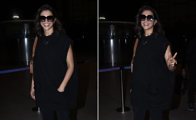 You Can't Miss Deepika Padukone Giving A Trendy Spin To Casuals In An All-Black Outfit