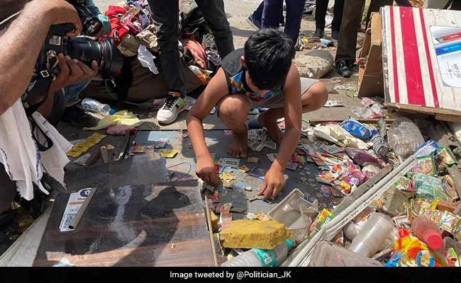 "Heart Wrenching": Boy Collects Coins At Father's Razed Shop In Delhi's Jahangirpuri