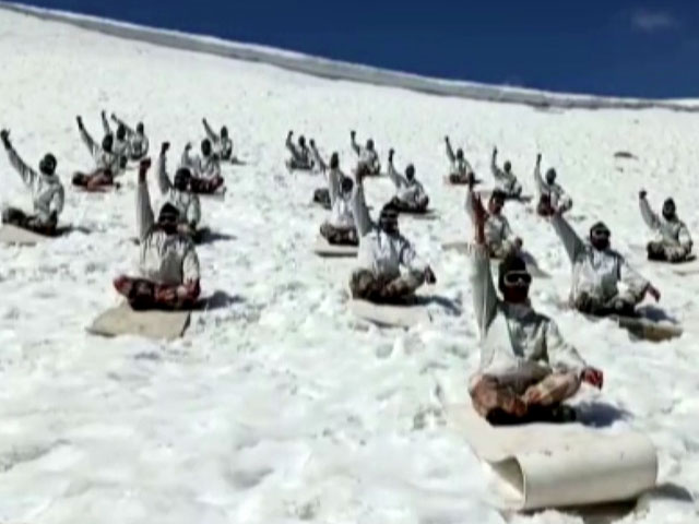 Yoga At 15,000 Feet In Snow-Covered Himalayas By Soldiers
