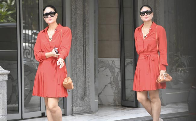 We'd Obviously Give Red Hearts To Kareena Kapoor's Chic Red Pleated Dress