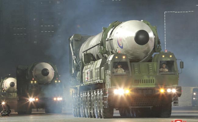 North Korea's Nighttime Military Parade Displays Ballistic Missiles