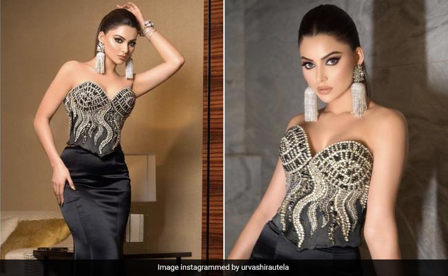 Urvashi Rautela's Glam Streak Continues In A Strapless Embellished Top And Skirt