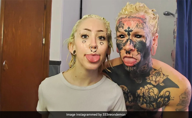 Tattoo-Crazy Man Who Blacked Out Eyeballs Shares Wedding Photo