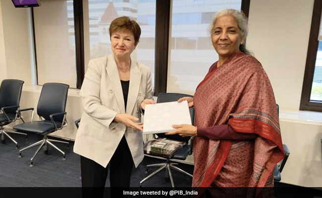 Nirmala Sithraman Meets IMF Chief, Discusses Impact Of Geopolitical Situation On Global Growth