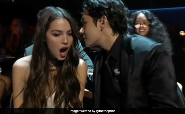 Grammys 2022: BTS' V Whispers To Olivia Rodrigo, Sending Fans Into Meltdown