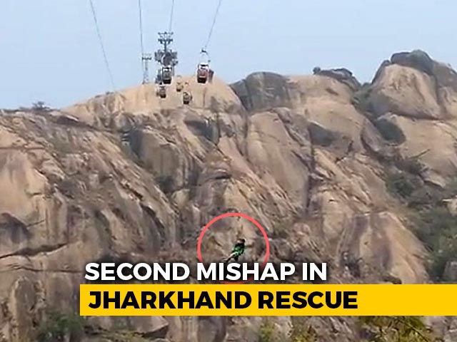 On Camera, Woman Hanging On To Rope Falls, Dies During Jharkhand Rescue