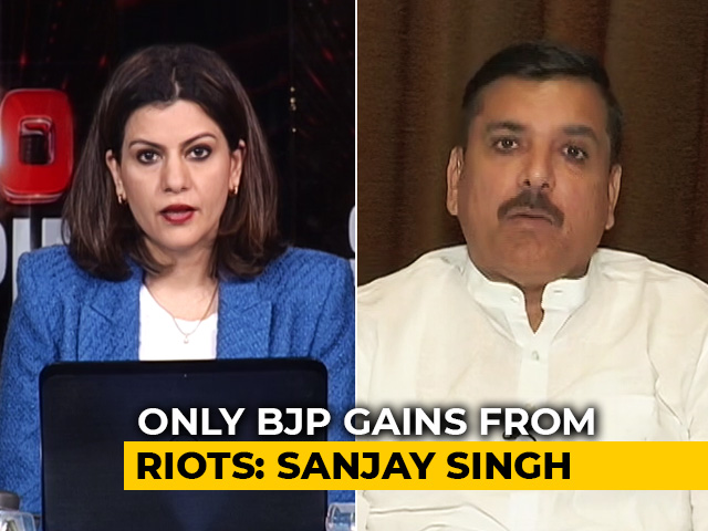 BJP Behind Violence In Delhi's Jahangirpuri, Alleges AAP's Sanjay Singh