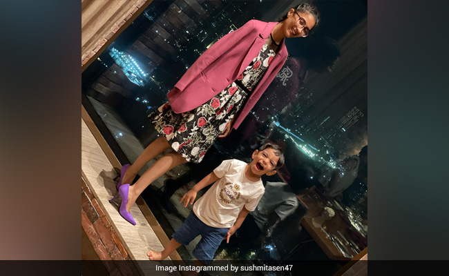 In Pic: Sushmita Sen's Daughter Renee, Godson Amadeus