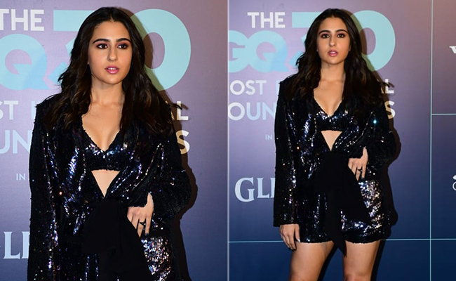 Sara Ali Khan Leaves Us Dazzled Like No Other Can In A Black Sequin Co-Ord Set
