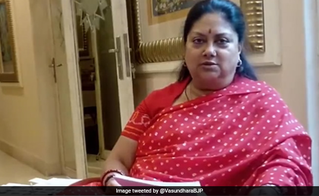 Chief Minister Candidate Buzz Over Vasundhara Raje's Poster At BJP Office