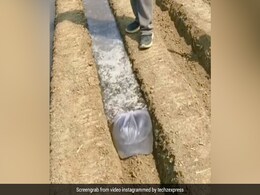 पानी का तेज बहाव रोकने के लिए ने किसान किया देसी जुगाड़, Video देख लोग बोले- Suberb पानी का तेज बहाव रोकने के लिए ने किसान किया देसी जुगाड़, Video देख लोग बोले- Suberb