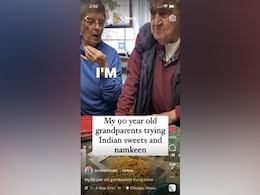 Watch: 90-Year-Old Foreign Couple Tries Indian Namkeen And Ladoo For The First Time