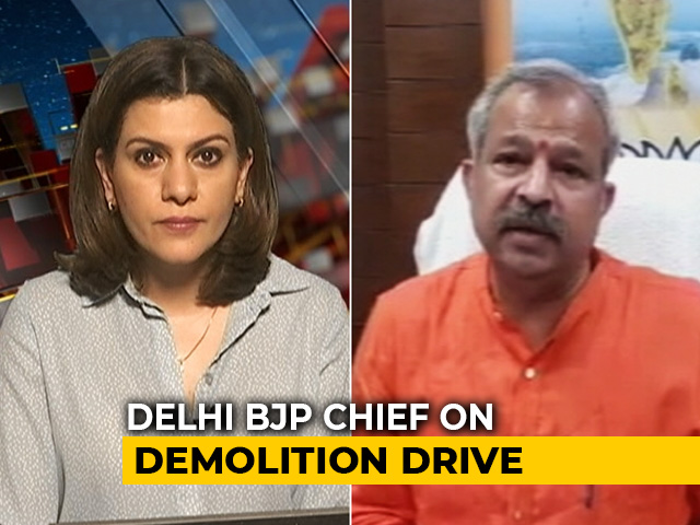 "Notice Not Needed For Anti-Encroachment Drive": Delhi BJP Chief Justifies Action