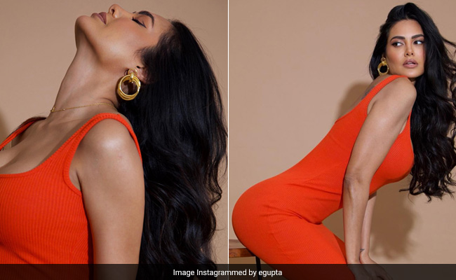 Esha Gupta's Bright Orange Dress Signals A Zesty Start To A Chic Summer
