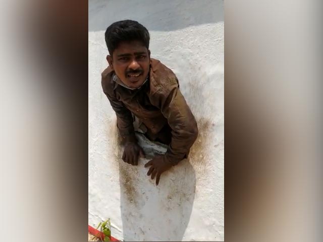 Thief Gets Stuck In Hole Drilled By Him To Enter Temple