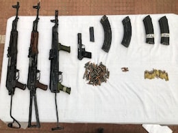 2 AK-47 Assault Rifles, Chinese Pistol Seized From Terrorist Hideout Near LoC In J&K 2 AK-47 Assault Rifles, Chinese Pistol Seized From Terrorist Hideout Near LoC In J&K