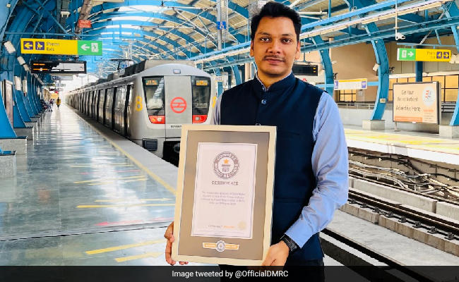 Delhi Metro Employee Sets World Record, Covers 254 Stations In 16 Hours