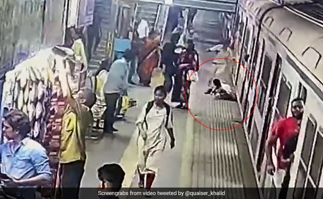 Video: Woman Falls Off Moving Train In Mumbai, Saved By Alert Guard