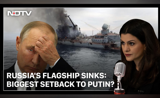 Russia's Flagship Sinks: Biggest Setback To Putin? - 'Hot Mic' With Nidhi Razdan