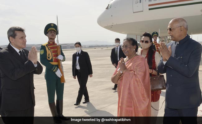 President Kovind Arrives In Turkmenistan For Three-Day Visit