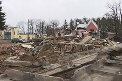 Huge Crater In The Middle Of Chernihiv Football Ground: NDTV Ground Report Huge Crater In The Middle Of Chernihiv Football Ground: NDTV Ground Report