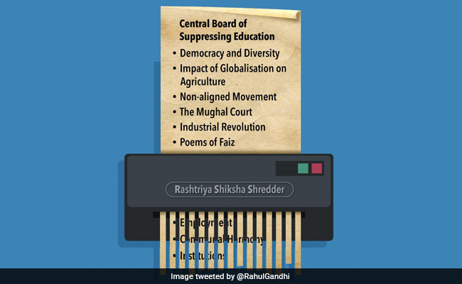 "Central Board Of Suppressing Education": Rahul Gandhi Slams CBSE Syllabi Changes