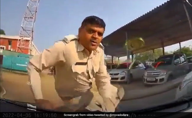 Watch: Gujarat AAP Leader Drags Cop On Car Bonnet, Charged With "Attempted Murder"