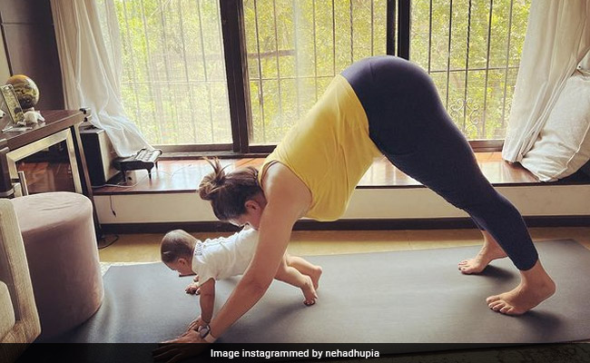 Neha Dhupia Has The Cutest Workout Partner. Hint: It's Not Angad