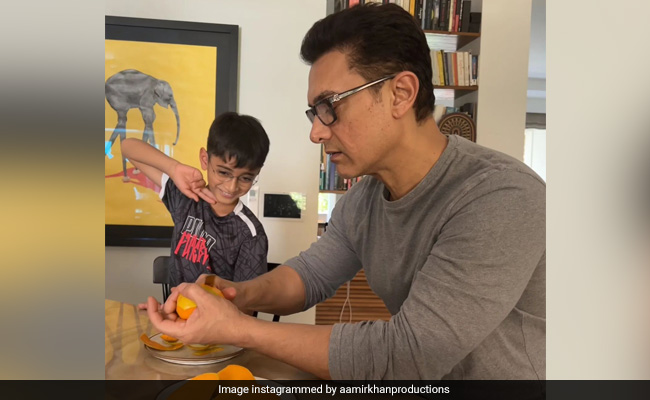 Aamir Khan And Son Azad Eating Mangoes Is Today's Summer Update On Instagram