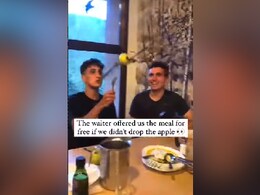 Watch: Waiter's Challenge Creates A Mind-Blowing Apple-Catching Game That Has Gone Viral