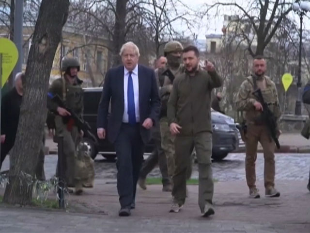 Boris Johnson, Zelensky Visit Kyiv's Bombed Ruins