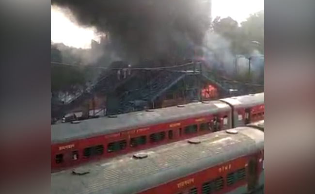Video: Fire Breaks Out At Railway Godown In North Delhi