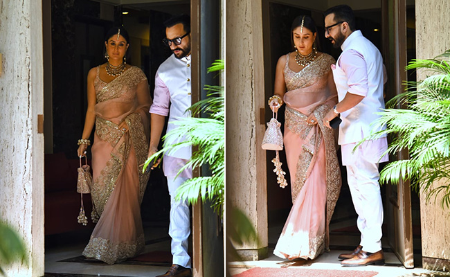 Kareena Kapoor In A Shimmering Pink <i>Saree</i> Is A Perfect Summer Time Wedding Guest