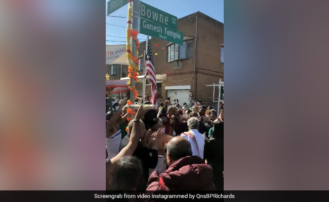 Watch: Big Moment As New York Street Named After Renowned Ganesh Temple
