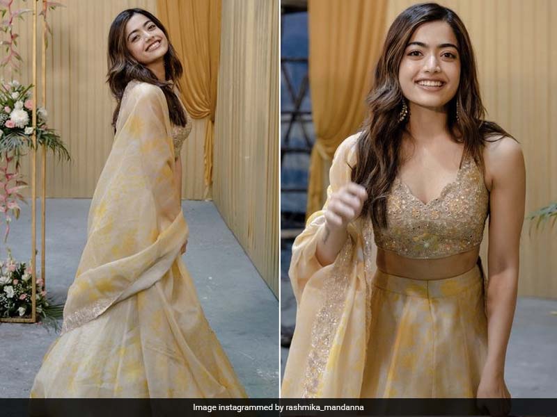 Golden Hour Has Nothing On Rashmika Mandanna Who Leaves Us Spellbound In Her Lehenga