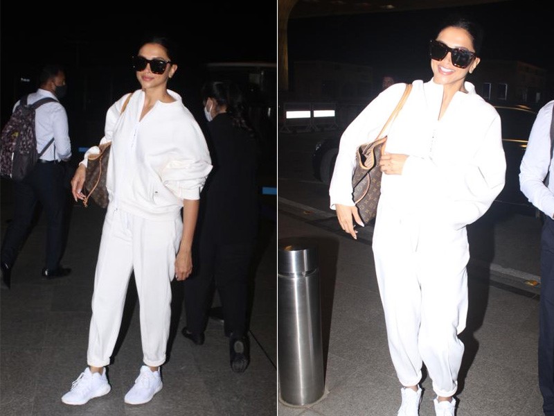Deepika Padukone's Airport Look Is On Point As She Chooses All-White Athleisure