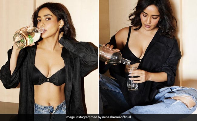In Breezy Black Layers And Jeans, Neha Sharma Makes Lounging Around Look Very Chic