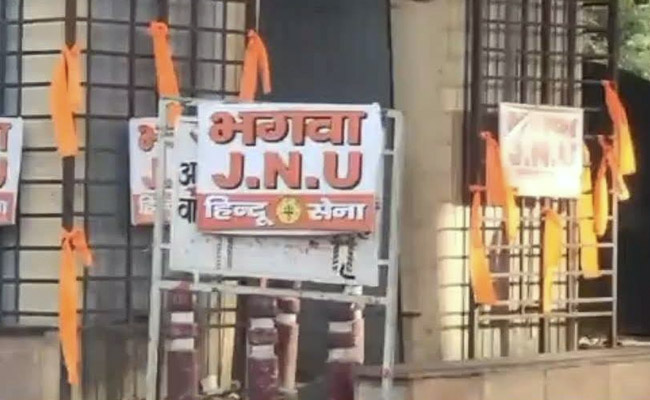 "<i>Bhagwa</i> (Saffron) JNU" Posters Days After Clash Over Non-Vegetarian Food