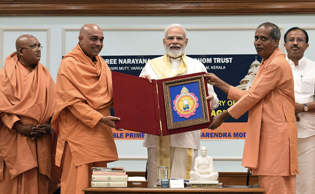 PM Modi Hails Contributions Of Sree Narayana Guru In Fight Against Caste Discrimination
