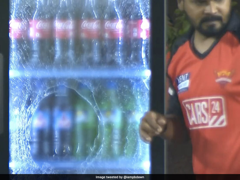 Watch: KKR'S Nitish Rana Breaks Fridge Glass In SRH Dugout With Massive Six In IPL 2022