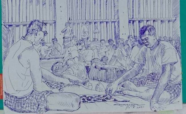 Smuggled Sketches Show Glimpses Of Myanmar's "Most Notorious Jail"