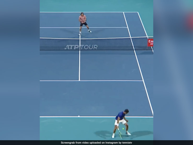 Watch: "Pure Tennis Theatre" As Carlos Alcaraz, Stefanos Tsitsipas Star In "Magical Double Tweener Rally" At Miami Open