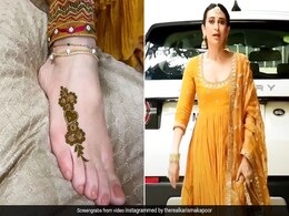 करिश्मा कपूर ने शेयर की भाई की शादी की पहली तस्वीर लगवाई खास मेहंदी, डिजाइन में छिपा है ये संदेश...  करिश्मा कपूर ने शेयर की भाई की शादी की पहली तस्वीर लगवाई खास मेहंदी, डिजाइन में छिपा है ये संदेश...
