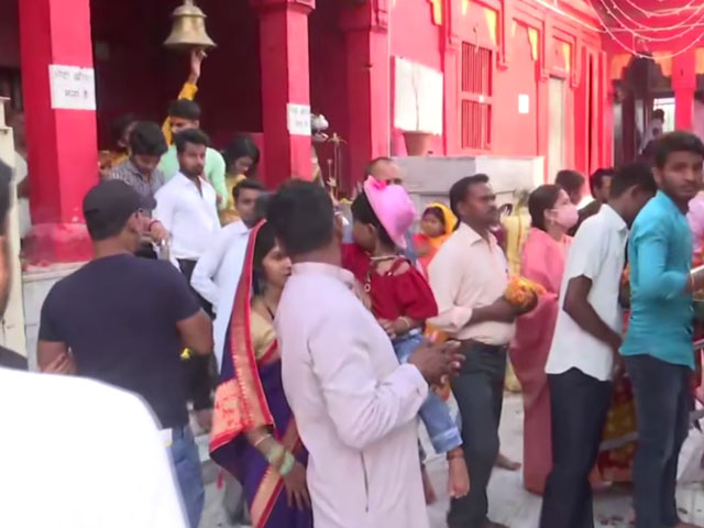 'Chaitra Navratri' Devotees Offer Prayers At Temple In Varanasi
