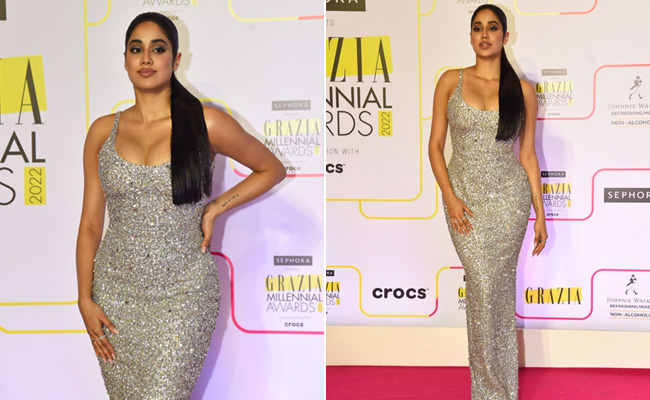 Janhvi Kapoor's Silver Gown Is Just The Shimmery Start To The Weekend We Were Looking For