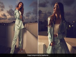 Pooja Hegde Makes Power Dressing Pop In An Aqua Toned Pantsuit Pooja Hegde Makes Power Dressing Pop In An Aqua Toned Pantsuit