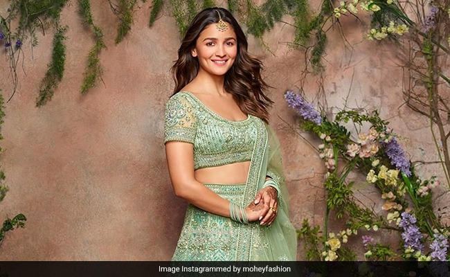 Alia Bhatt In A Stunning Mint <i>Lehenga</i> Defines Summer Bridal Fashion To The Hilt