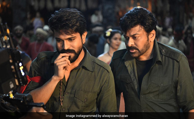 Just An <i>Acharya</i> Moment For Chiranjeevi And Ram Charan. No Caption Needed